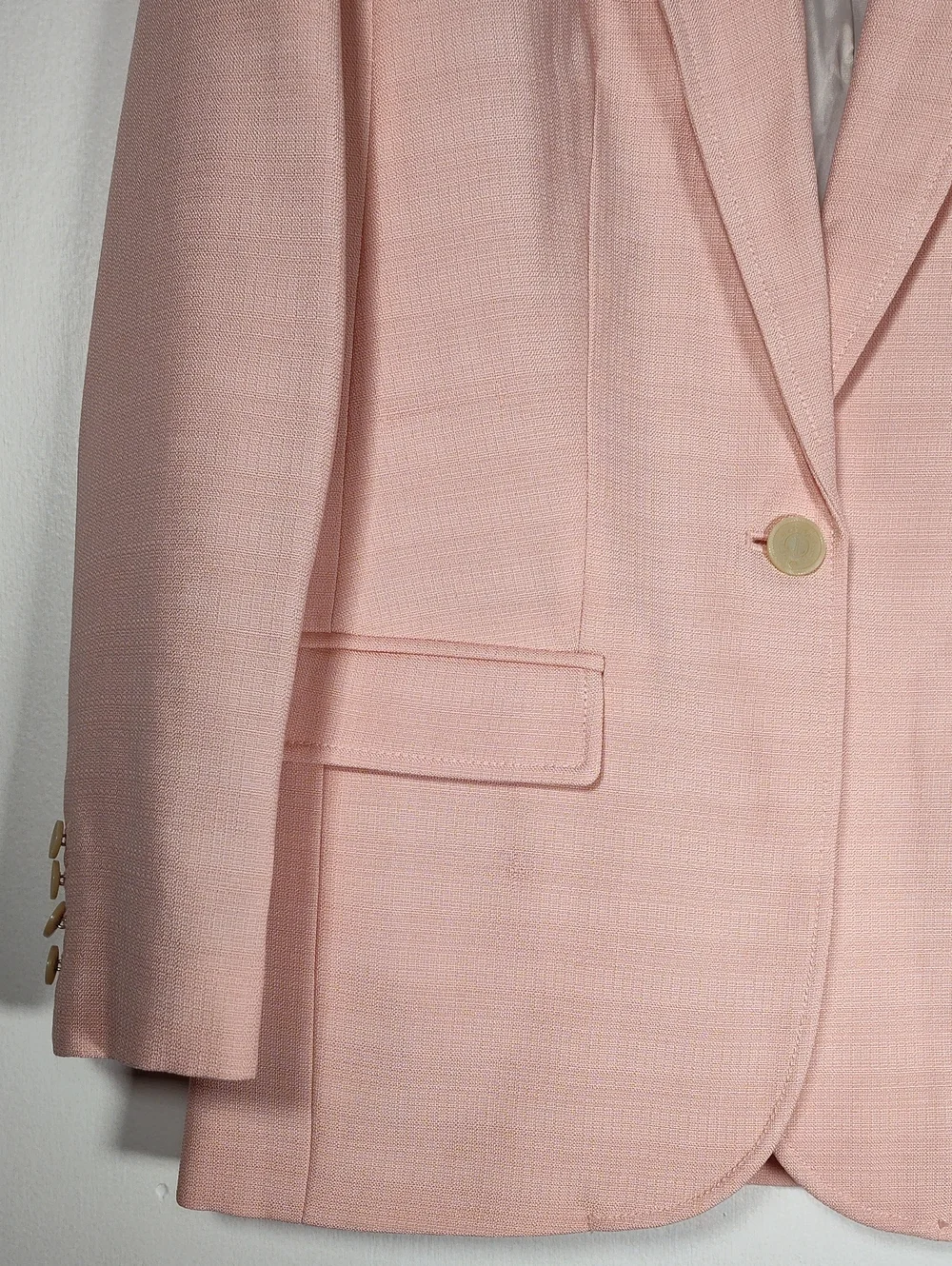 NEW J. Crew Arden Blazer in Luster Canvas Peach Petal Pink 12 - Picture 5 of 14